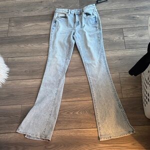 Blank NYC Light Blue Flare Jeans the Hoyt mini flare nwt size 25